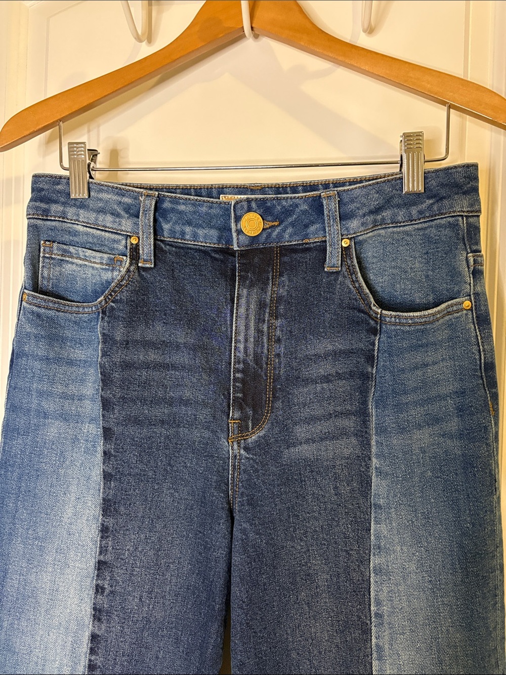 Kut from the Kloth Sienna Wide Leg Jeans Two Tone Size 4 - Picture 3 of 10